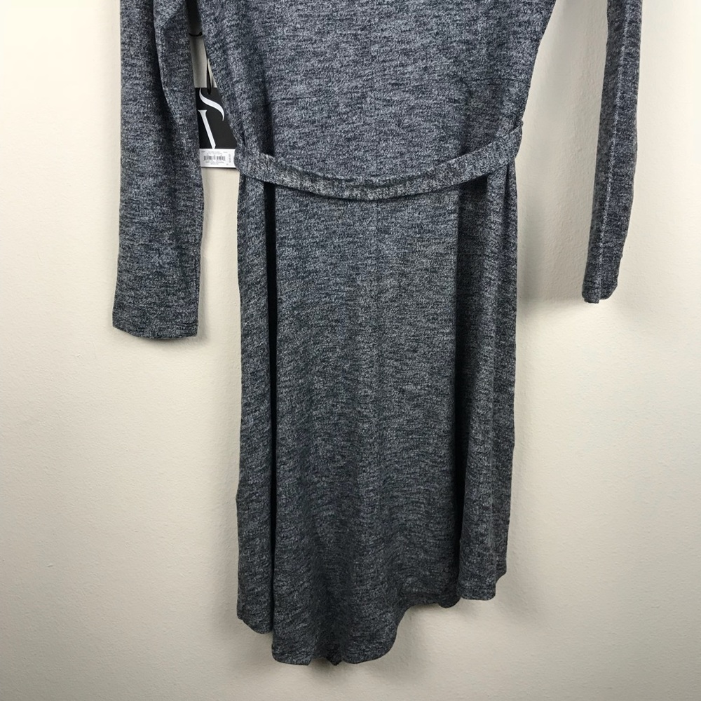 Simply Vera Shift Dress Faux Wrap LS Asymmetrical - Picture 7 of 8